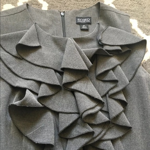 Soho Apparel Gray Career Dress - Picture 2 of 5